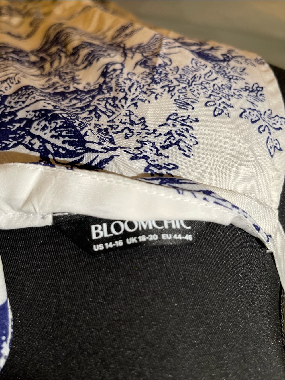 BloomChic White & Navy Floral Maxi Dress - Picture 7 of 12